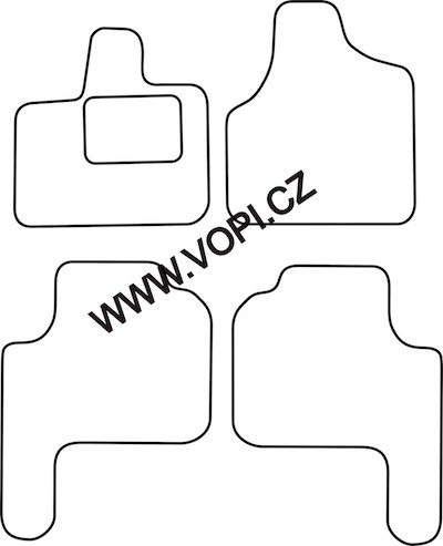 Autokoberce Chrysler Grand Voyager 2007 - komplet Colorfit Fun (723)